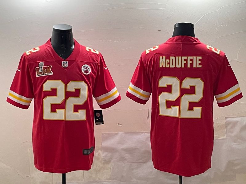 Men Kansas City Chiefs 22 Mcduffie Red Second generations 2025 Nike Limited NFL Jersey style 5